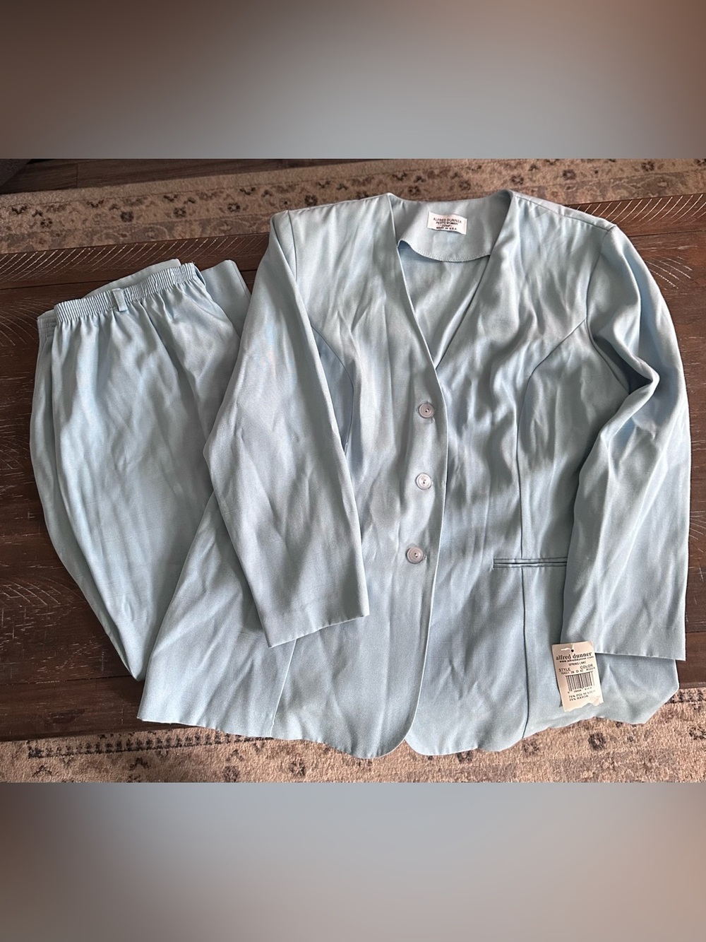 Alfred Dunner Pale Blue Women’s Blazer Jacket and Matching Pants
